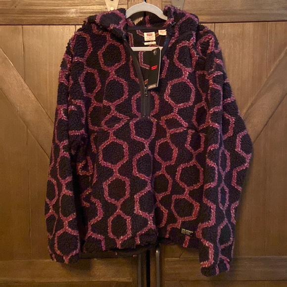 Levi’s Half Zip Sherpa Jacket - Picture 2 of 4